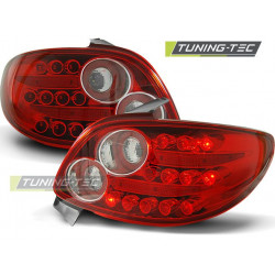 LED FANALI POSTERIORI PEUGEOT 206 10.98- ROSSO BIANCO LED