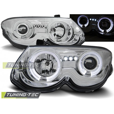 Fari FARI CHRYSLER 300 M 99-04 ANGEL EYES CHROME | race-shop.it