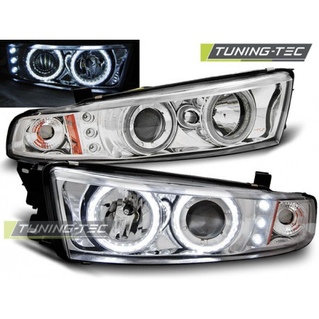 Fari MITSUBISHI GALANT 8 (EA0) 96-06 ANGEL EYES CHROME CCFL | race-shop.it