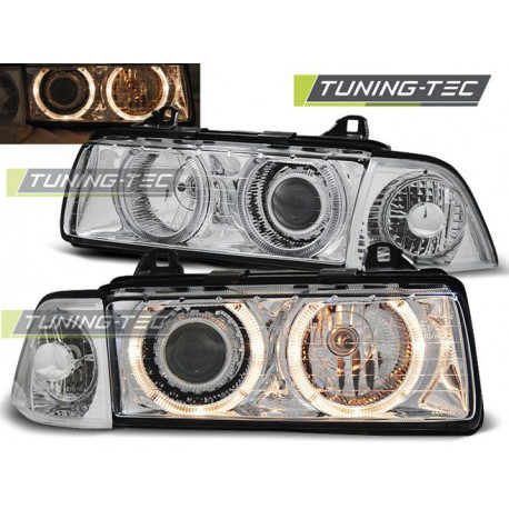 Fari FARI ANGEL EYES CHROME per BMW E36 12.90-08.99 | race-shop.it