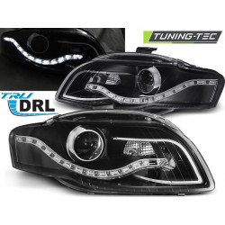 FARI TRUE DRL NERO per AUDI A4 B7 11.04-03.08