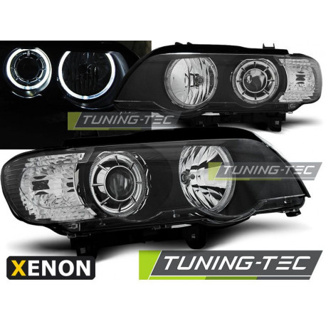 Osvetlenie XENON FARI ANGEL EYES LED NERO per BMW X5 E53 09.99-10.03 | race-shop.it