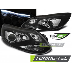 TUNING-TEC fari anteriori (Tube Light) per FORD FOCUS MK3 11-10.14 (H1/H7), nero
