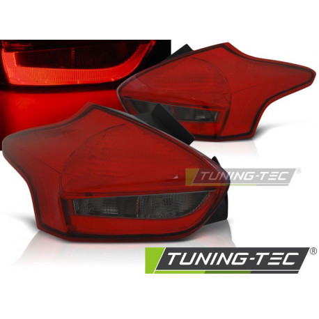 Fari FANALI POSTERIORI A LED FORD FOCUS 3 15-18 HATCHBACK ROSSO SFUMATI LED | race-shop.it