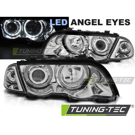 Fari FARI ANGEL EYES LED CROMO per BMW E46 05.98-08.01 S/T | race-shop.it