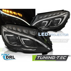 FARI TRUE DRL NERO per MERCEDES W205 14-18