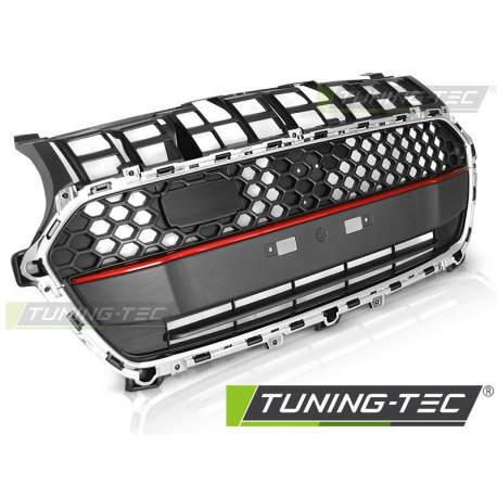 Body kit e accessori visivi GRIGLIA SUZUKI SWIFT VI 17-20 CROMO ROSSO LINE | race-shop.it