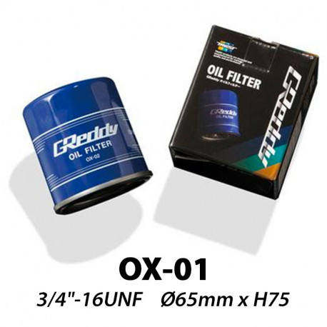Filtri olio GREDDY oil filter OX-01, 3/4-16UNF, D-65 H-75 | race-shop.it