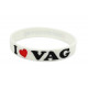 Rubber wrist band I Love VAG braccialetto in silicone (Bianco) | race-shop.it