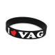 Rubber wrist band I Love VAG silicone wristband (Black) | race-shop.it