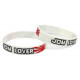 Rubber wrist band JDM Lover braccialetto in silicone (Bianco) | race-shop.it