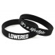 Rubber wrist band LOWERED braccialetto in silicone (Nero) | race-shop.it
