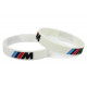 Rubber wrist band M-Power braccialetto in silicone (Bianco) | race-shop.it