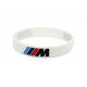 Rubber wrist band M-Power braccialetto in silicone (Bianco) | race-shop.it