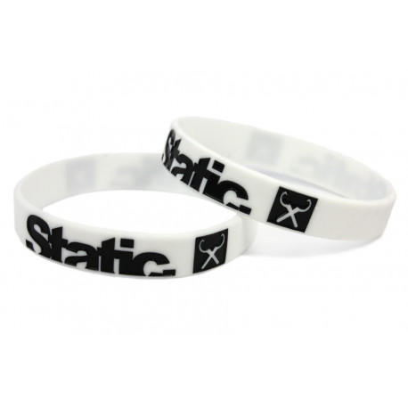 Rubber wrist band Static silicone wristband (White) | race-shop.it
