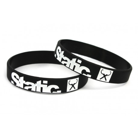 Rubber wrist band Static silicone wristband (Black) | race-shop.it