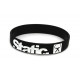 Rubber wrist band Static silicone wristband (Black) | race-shop.it