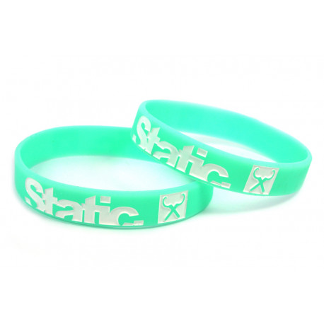 Rubber wrist band Static silicone wristband (Mint) | race-shop.it