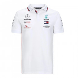 Polo da uomo MERCEDES AMG PETRONAS Team, bianco