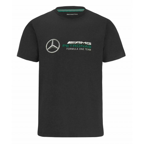 Magliette T-Shirt Mercedes Benz AMG Petronas F1, black with large logo | race-shop.it