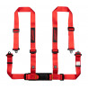 4 point safety belts RACES Classic series, 2" (50mm), red, E8 approval