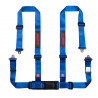 4 point safety belts RACES Classic series, 2" (50mm), blue, E8 approval