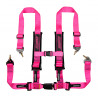 4 point safety belts RACES Tuning series, 2" (50mm), pink