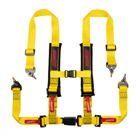 Cinture di sicurezza e accessori Cinture di sicurezza sportive a 4 punti RACES Tuning 2" (50mm), giallo | race-shop.it