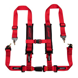 Cinture di sicurezza sportive a 4 punti RACES Tuning 2" (50mm), rosso