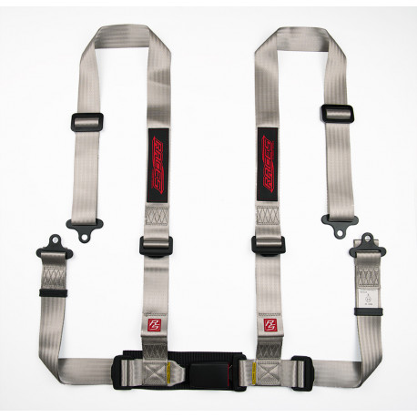 Cinture di sicurezza e accessori Cinture di sicurezza a 4 punti RACES Classic series, 2" (50mm), grigio, omologazione E8 | race-shop.it