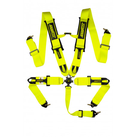 Cinture di sicurezza e accessori Cinture di sicurezza sportive a 5 punti RACES Motorsport 3" (76mm), neon | race-shop.it