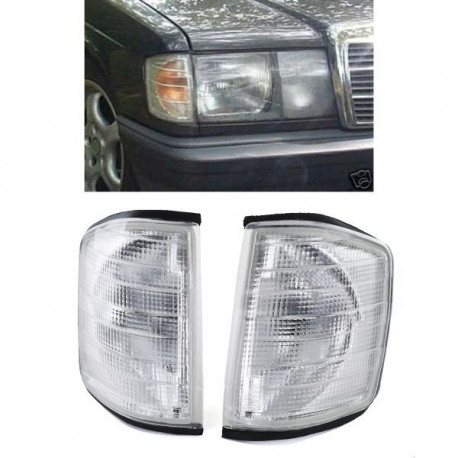 Fari Indicatori di direzione Bianchi - coppia per Mercedes 190 W201 82-93 | race-shop.it