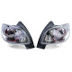 Fari RACES fanali posteriori per Peugeot 206 hatchback 3D/5D 98-09, trasparente, cromo, V1 | race-shop.it
