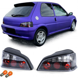 RACES fanali posteriori per Peugeot 106 96-03, nero-fumé, trasparente