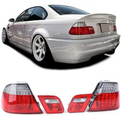 RACES fanali posteriori a LED (Facelift) per BMW 3 Series E46 Coupe 99-03, rosso-trasparente