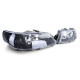 Fari Fari in vetro Trasparente Nero Coppia for Peugeot 306 da 97 | race-shop.it