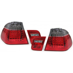 RACES fanali posteriori a LED per facelift look BMW 3 series E46 sedan 98-01, rosso-nero