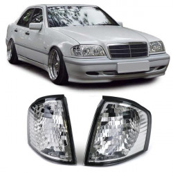 Indicatori di direzione in vetro bianco Trasparente per Mercedes W202 C class 93-00