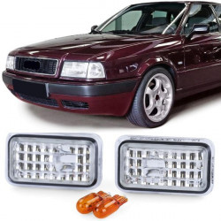 RACES frecce laterali per Audi 80 90 100 A6 C4 200 V8, trasparente, cromo