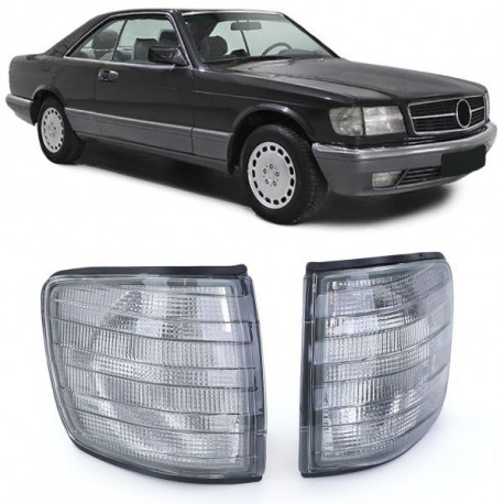 Fari Indicatore di direzione Nero Fumo per Mercedes S-Class Coupe C126 SEC 80-91 | race-shop.it