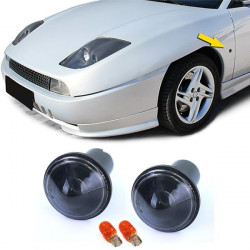 Indicatori di direzione in vetro laterale Nero Fumo per Fiat Coupe 175 94-00