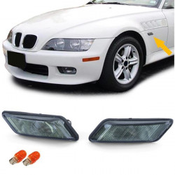 Indicatore di direzione laterale Coppia Nero Fumo adatta per BMW Z3 96-03
