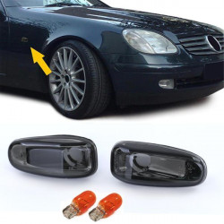 Indicatori di direzione in vetro laterale Nero Fumo Mercedes W210 SLK R170 Sprinter Vito