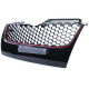 Body kit e accessori visivi Griglia a nido d`ape sportiva senza emblema con barra Rossa per VW Golf 5 GTI 03-09 | race-shop.it