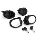 Fari RACES fendinebbia per BMW E39 M5 E46 M3 (HB4), trasparente, nero | race-shop.it
