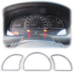 Anelli tachimetro cornice strumento 3 parti Cromo per Opel Astra F 91-97