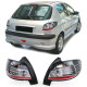 Fari LED Fanali posteriori Nero cromo per Peugeot 206 3+5türer da 98 | race-shop.it