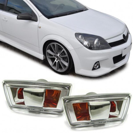 Fari RACES frecce laterali per Opel Astra H Corsa D Zafira B Insignia, cromo | race-shop.it