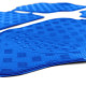 Universali Tappetini in gomma per auto universali in alluminio checker plate ottica 4 pezzi cromo blu | race-shop.it