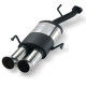 Cat backs RACES Terminale di scarico sportivo in acciaio inox Pro 2 x 76 mm DTM per Opel Astra G Hatchback | race-shop.it